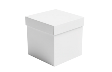 white box on white background