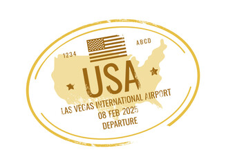 USA travel stamp grunge design