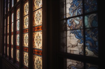 Colored glass panels in Immanuel Kant's residence