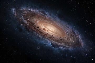 Fototapeta premium Spaceship. Sci-fi digital art background. Wonders of outer space. Countless galaxies across the cosmos. Image components provided by a space agency