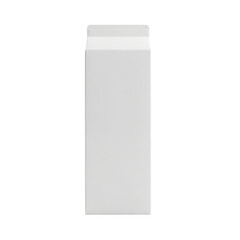 White cardboard gable top milk carton mock up food beverage box isolated package blank dairy on transparent background