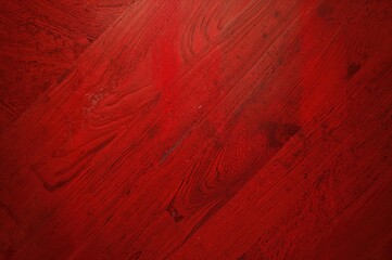 Textured red wooden surface with groove patterns, abstract and vintage design