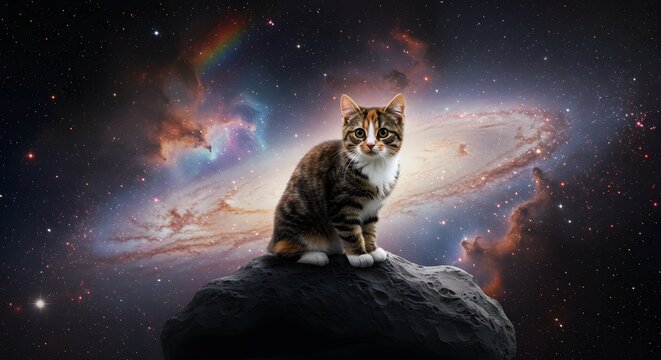 Cat in outer space