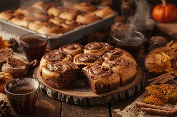 Delicious homemade cinnamon chocolate swirls