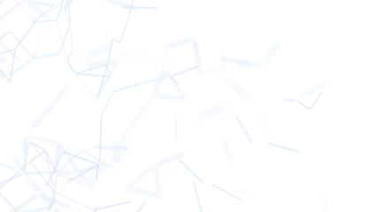 An abstract design depicting connections, networks, and a futuristic technological background with blue lines and shapes.