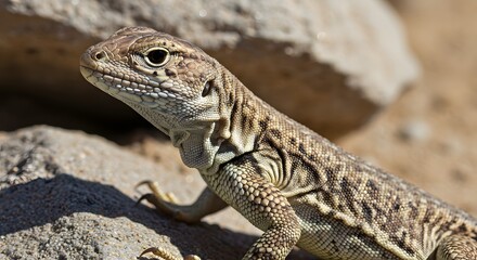 Obraz premium Desert lizard on rocks