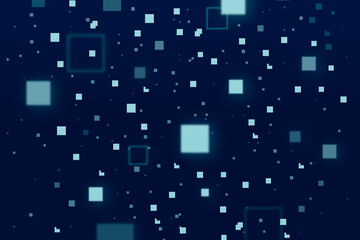 Abstract blue geometric square pattern digital background