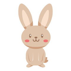 rabbit standing with ears up