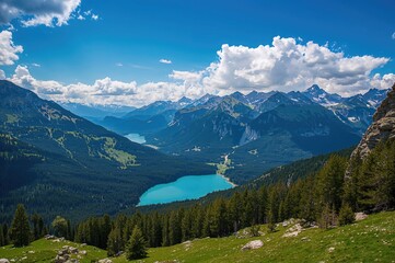 Obraz premium Scenic Mountain Landscape