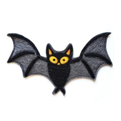 Fototapeta premium Felt stickers of a single bat wildlife animal mammal.