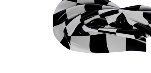 A dynamic image of a checkered flag waving in the wind. Symbol of victory and achievement, perfect for motorsport, racing, and competition theme