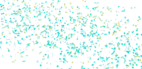 Festive confetti background with teal and gold sprinkles perfect for celebrations, parties, and events. Download now!