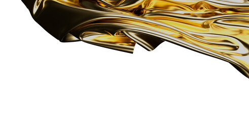 Stunning 3D rendered gold fabric with intricate textures, creating a luxurious and elegant background. Perfect for adding a touch of sophisticat