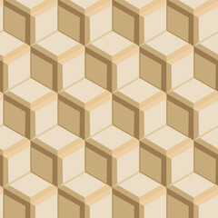 White isometric chocolate cubes seamless pattern