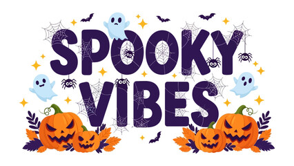 Spooky Vibes Halloween Illustration