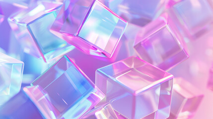 3Dクリア ビジネス背景イラスト　AI生成画像
