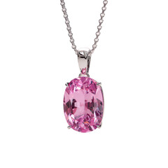 pink gemstone pendant png pink gem png jewelry pendant png rose gemstone png necklace pendant png transparent background image