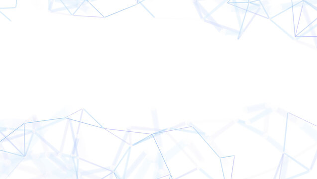 A minimalist background featuring a network of blue geometric lines on a white backdrop. Suitable for technology, science, and data visualizatio