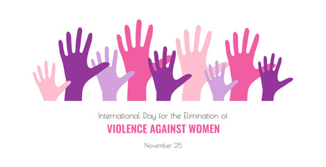 International Day for the Elimination of Violence against Women banner template. 