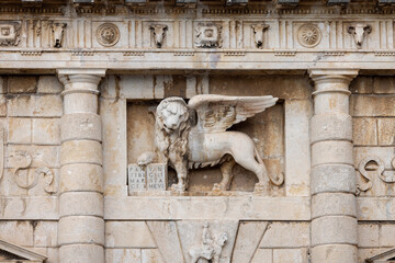 Medieval Land Gate (City Gate), main entrance to Old Town behind City Walls, Zadar, Croatia