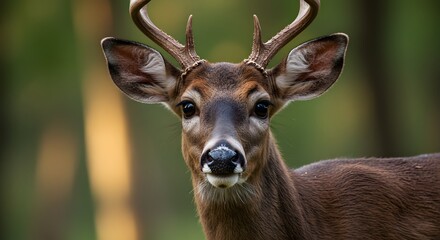Deer portrait in forest