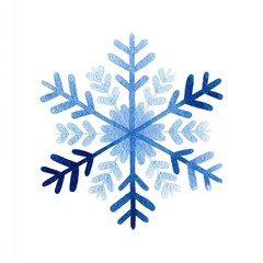 Blue watercolor snowflake illustration