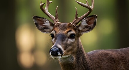 Deer portrait in forest