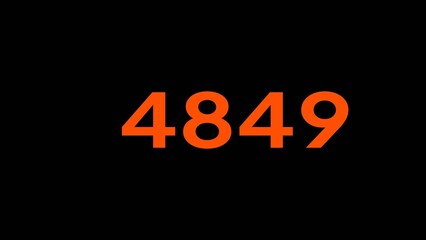Mathematics numbers illustration. Counting number text.