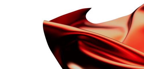 Red silk fabric flowing elegantly.  Perfect for luxury, fashion, and elegant designs.