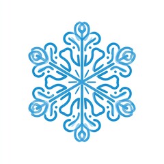Snowflake symmetrical pattern design.