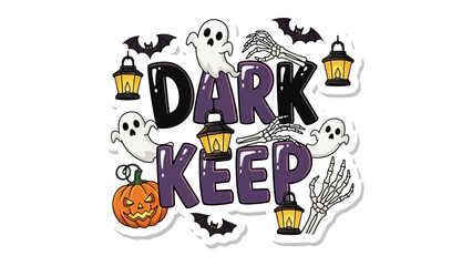 Spooky Season Composition: a chilling arrangement of iconic Halloween elements, evokes a sense of mystery, the darkness and the night. 
