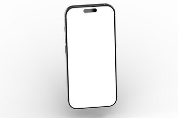 High-quality image of a modern smartphone with a blank screen, perfect for app presentations or website mockups.