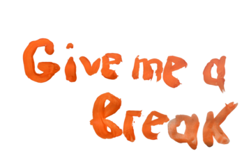 A popular slogan painted with watercolors.