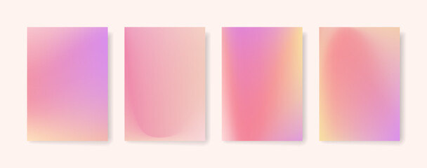 Fototapeta premium Blurred color gradient background, abstract pink purple yellow grain gradation texture, vector soft violet texture blur abstract background