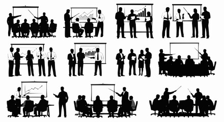 silhouettes of people