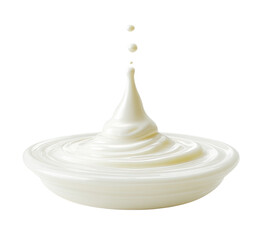 Creamy milk splash in a bowl