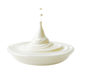 Creamy milk splash in a bowl