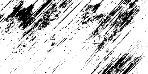 Vector grunge texture. Grunge black and white texture of black brush strokes on white paper or background.