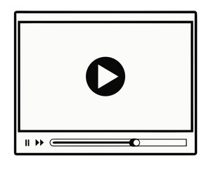 Simple video player interface with play button and progress bar