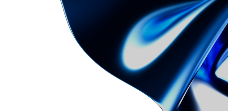 Dynamic blue wave design against a white background. This abstract background is perfect for various creative projects. Use it as a cool digital