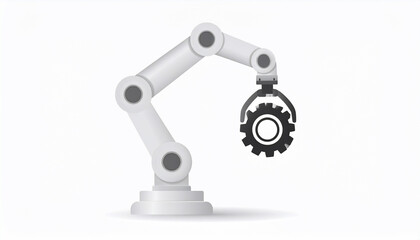 Robotic Arm Holding Gear