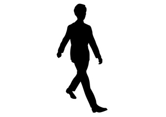 歩くビジネスマンのシルエット7