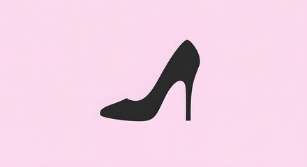 Elegant high heel shoe silhouette
