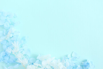 blue romantic flowers for background