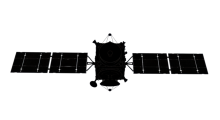 Satellite silhouette on white background