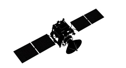Satellite silhouette isolated PNG with Transparent Background