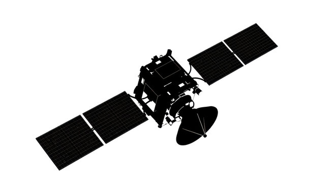 Satellite silhouette isolated PNG with Transparent Background