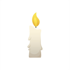 Candle vector isolated, vector 10 eps.