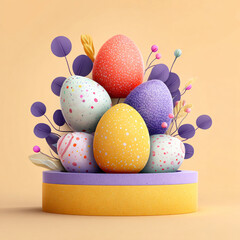 Easter design. Banner, web poster, flyer, stylish brochure, greeting card, cover. Spring Easter