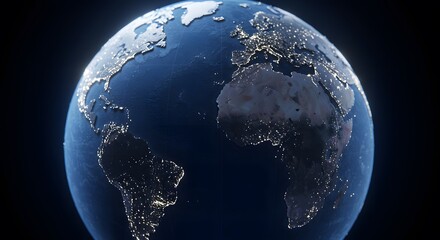 Global earth night lights